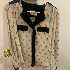 Blouse black and white